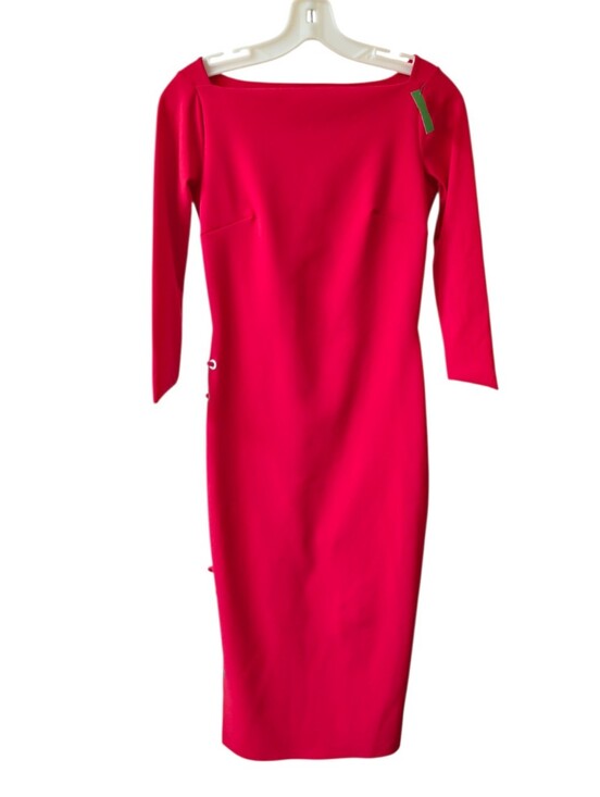 Chiara Boni Dresses & Skirts - Chiara Boni La Petite Robe Dress  Red Bodycon Midi Lace-Up Grommet Size 42 Italy